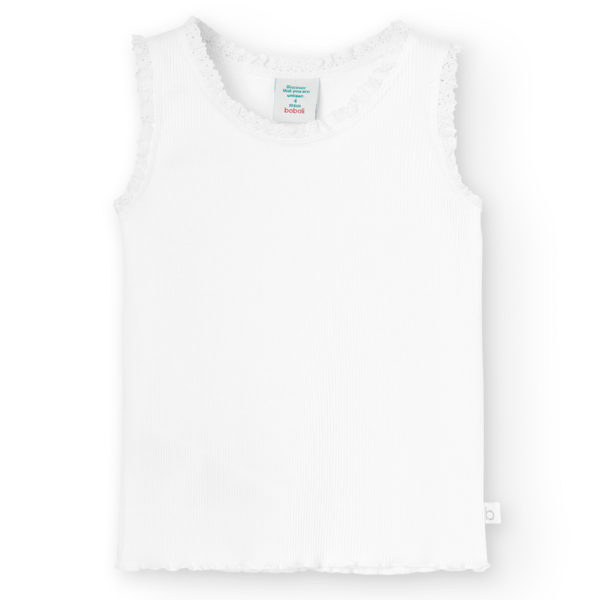 Boboli Παιδικό Μπλουζάκι για Κορίτσι Λευκό 496010-1100