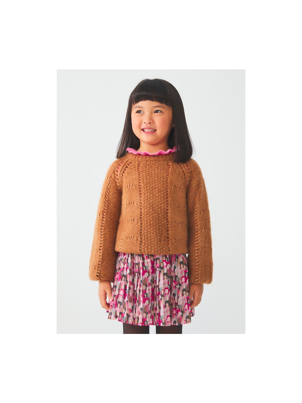 5814-37 Abel & Lula Παιδικό Ζέρσεϊ διάτρητο για Κορίτσι Καφέ 12-05814-037 - Image 1