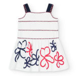 Boboli Παιδικό Φόρεμα Σατέν για Κορίτσι Λευκό 706160-1100