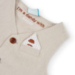 Boboli Παιδικό Γιλέκο Λινό για Αγόρι Μπεζ 716149-7372 - Image 3