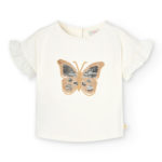 Boboli Παιδική Μπλούζα Βολάν για Κορίτσι Εκρού 726106-1111