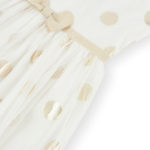 Boboli Παιδικό Φόρεμα Πουά Σατέν για Κορίτσι Εκρού 726128-9102 - Image 4