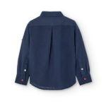 Boboli Παιδικό Πουκάμισο Λινό για Αγόρι Navy Blue 736039-2440 - Image 2