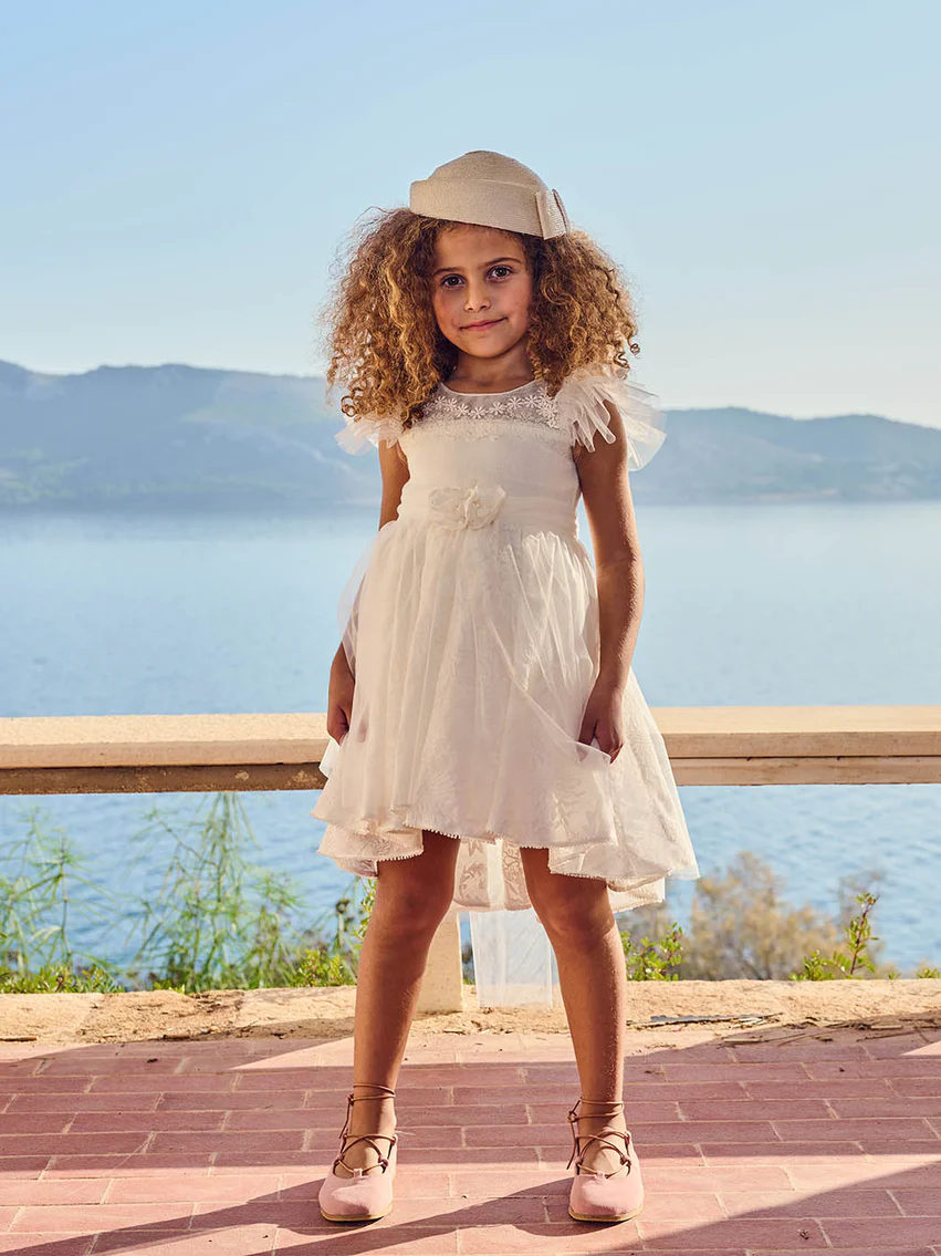 selene Designer's Cat Βαπτιστικό Φόρεμα SELENE για Κορίτσι Ιβουάρ - Image 1