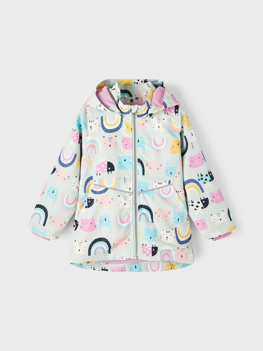 13213020_SurfSpray_003 Name It Παιδικό Μπουφάν Αντιανεμικό για Κορίτσι Σταμπωτό 13213020 - Image 1