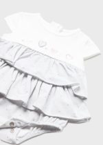 Mayoral Βρεφικά Φορμάκια για Κορίτσι Λευκό-Γκρι 23-01604-018 - Image 3