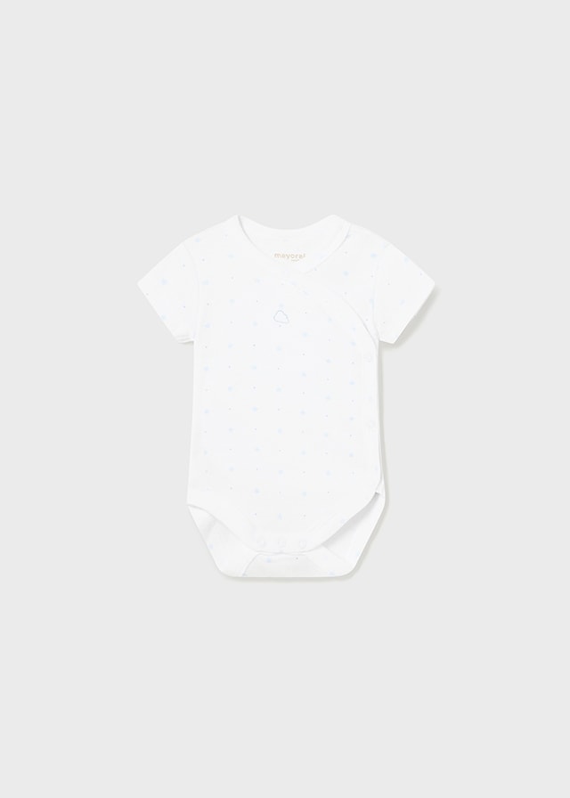 23-01748-022-L-4 Mayoral Βρεφικά Φορμάκια για Αγόρι Λευκό-Γαλάζιο 23-01748-022 - Image 1