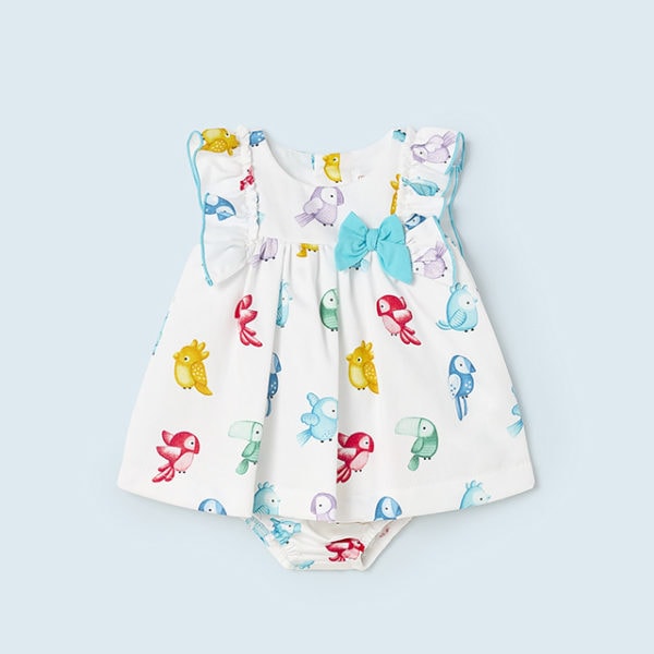 Mayoral Βρεφικό Φόρεμα για Κορίτσι Τιρκουάζ 23-01828-041