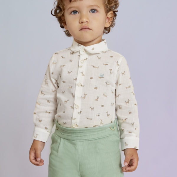 Abel & Lula Βρεφική Βερμούδα για Αγόρι Φυστικί  23-05225-027