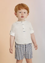 Abel & Lula Βρεφικό Σετ για Αγόρι Λευκό-Μπλέ 23-05229-063