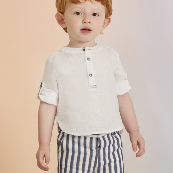 Abel & Lula Βρεφικό Σετ για Αγόρι Λευκό-Μπλέ 23-05229-063