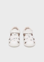 Mayoral Παιδικά Πέδιλα κλειστα τυπωμα λουλούδια για Κορίτσι Λευκό-Ασημί 23-41422-043 - Image 4