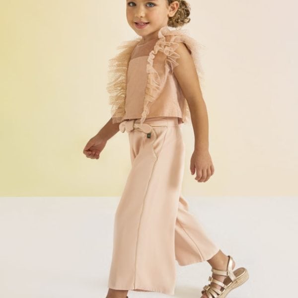 Abel & Lula Παιδικό Παντελόνι Ζιπ Κιλότ για Κορίτσι Ροδακινί 23-05243-022