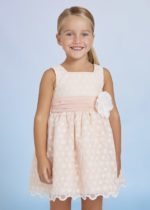Abel & Lula Παιδικό Φόρεμα για Κορίτσι κεντητό Ροδακινί 23-05044-052