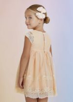 Abel & Lula Παιδικό Φόρεμα τούλι κεντητό για Κορίτσι Ροδακινί 23-05038-063 - Image 2