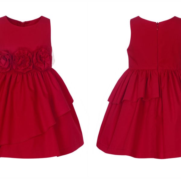 Balloon Chic Bρεφικό Φόρεμα για Κορίτσι Κόκκινο 231F0203