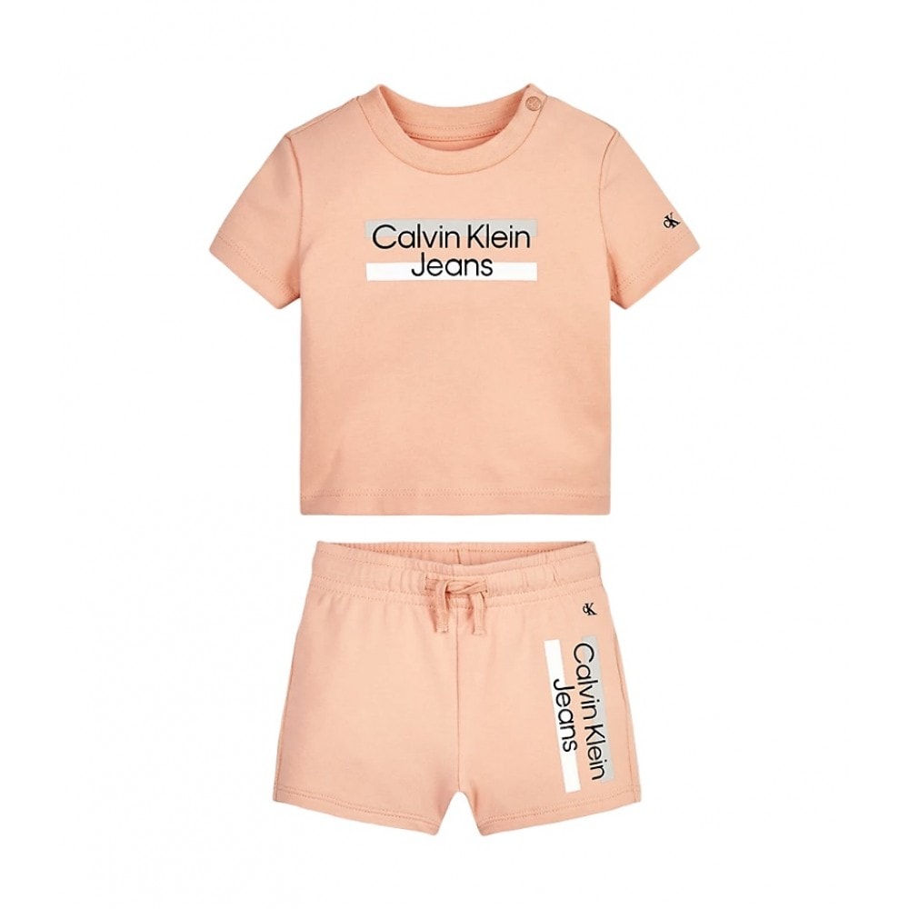 IN0IN00072-SOJ Calvin Klein Βρεφικό Σετ για Κορίτσι Σομόν IN0IN00072-SOJ - Image 1