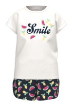 Name it Παιδικό Σετ για Κορίτσι Λευκό Σταμπωτό Καρπούζια 13215240-11-1001-TCX