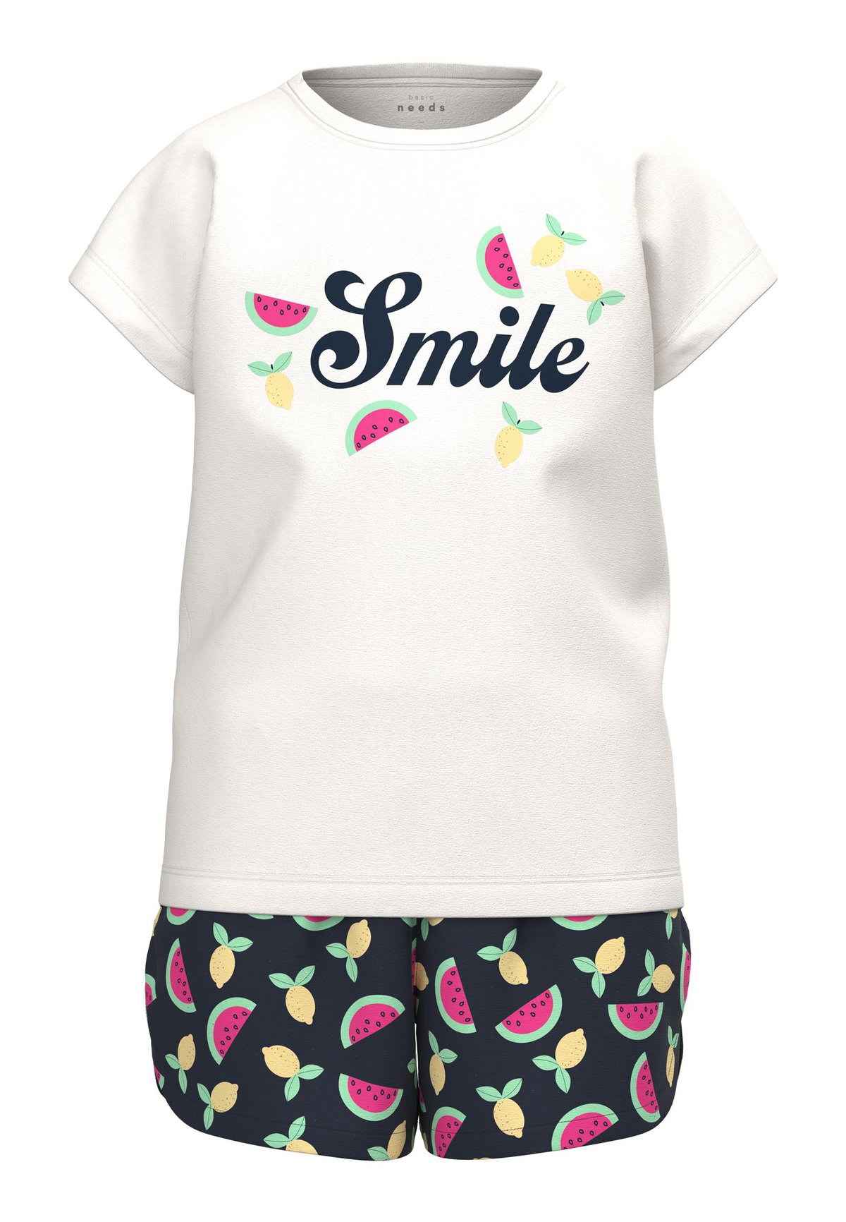 NAME-IT_Springsummer_4213272_13215240 Name it Παιδικό Σετ για Κορίτσι Λευκό Σταμπωτό Καρπούζια 13215240-11-1001-TCX - Image 1