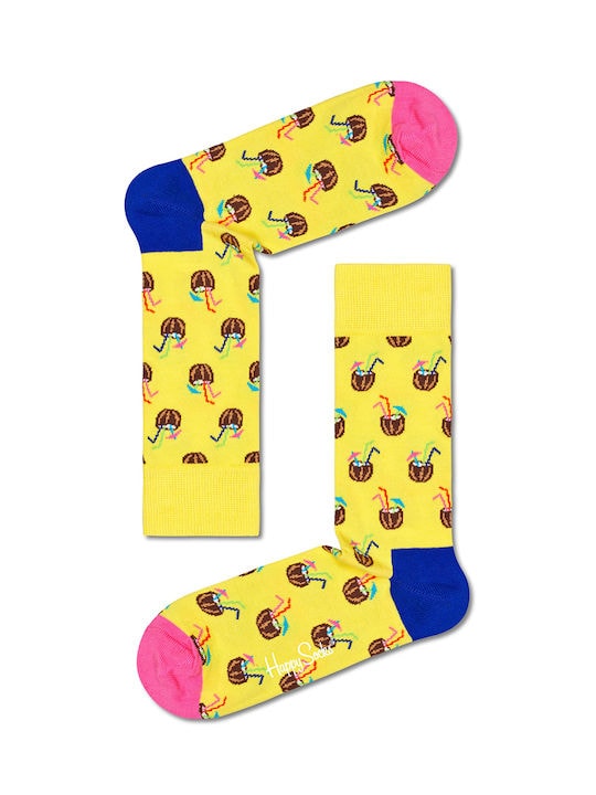 CNC01-2200_1 Happy Socks Κλασική Κάλτσα για Ενηλίκους Μπλέ-Κίτρινη CNC01-2200 - Image 1