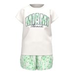 Name it Παιδικό Σετ για Κορίτσι Λευκό Πράσινο 13215240-11-1001-TCX