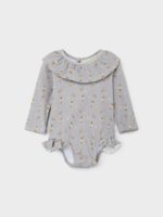 Lil' Atelier Βρεφικό Μαγιό για Κορίτσι Γκρι-Σταμπωτό 13213575