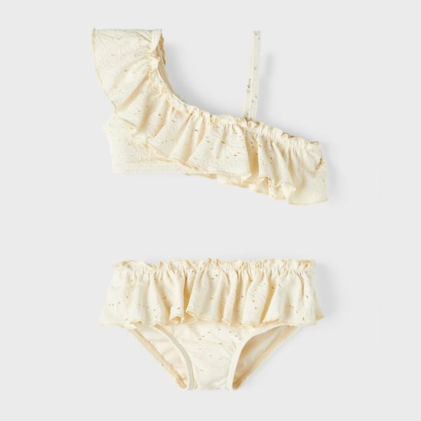 Lil' Atelier Παιδικό Μαγιό για Κορίτσι Εκρού Κιπούρ  13213582