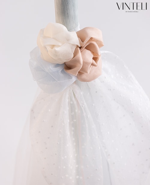 6203set-4 Vinteli Λαμπάδα Tούλινη με το Ντεκόρ του Ρούχου 6203-805 - Image 1