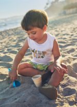 Mayoral Βρεφικό Σετ Μαγιό με Μπλουζάκι για Αγόρι Χακί 23-01641-088