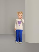 Name it Παιδική Μπλούζα για Κορίτσι Μπεζ 13219821-Whitecap Gray