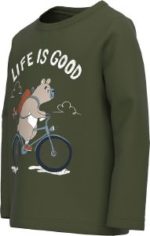 Name it Παιδικό Μπλουζάκι για Αγόρι Μακρυμάνικο Χακί Σταμπωτό 13220378 - Image 3