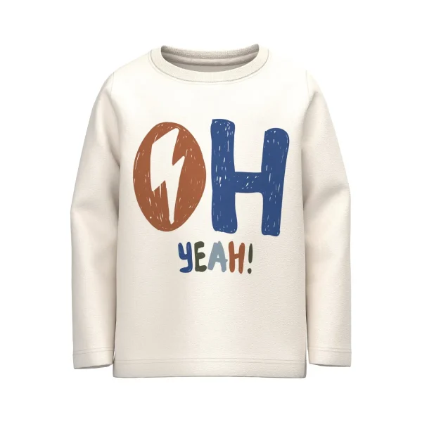 Name it Παιδικό Μπλουζάκι για Αγόρι Μακρυμάνικο Μπεζ Σταμπωτό 13220378