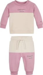 Calvin Klein Βρεφικό Σετ Φόρμα για Κορίτσι Ροζ-Μπεζ IN0IN00088 VCP