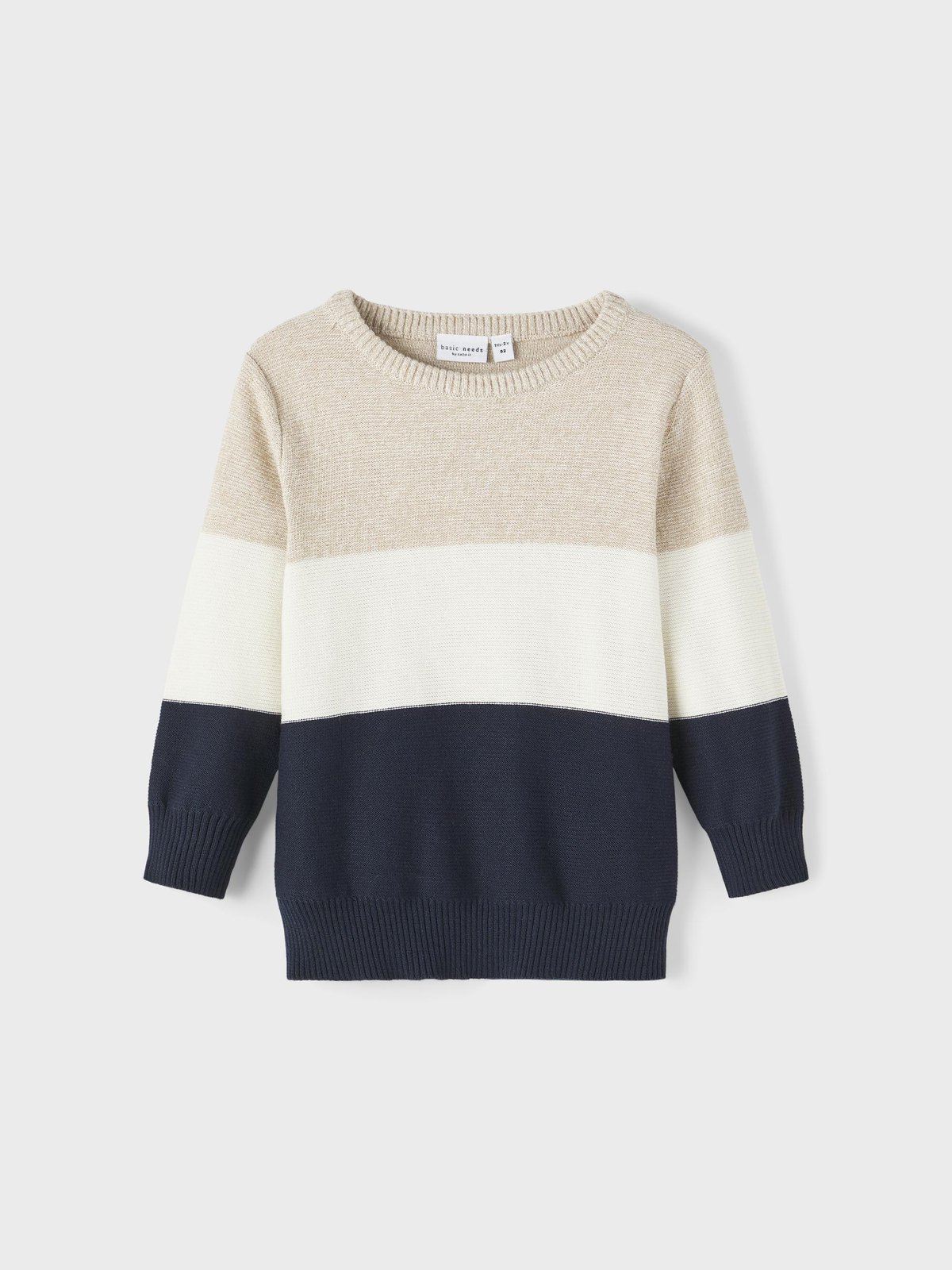 NAME-IT_Autumnwinter_4306729_13220385_3 Name it Παιδικό Πουλόβερ για Αγόρι Ριγέ Μπεζ 13220385 - Image 1