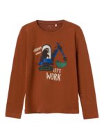 Name it Παιδική Μπλούζα για Αγόρι Καφέ 13220017-Coconut Shell - Image 4