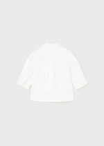Mayoral Βρεφικό Πουκαμισο μακρυμάνικο και παπιγιον για Αγόρι Άσπρο 13-02165-096 - Image 2