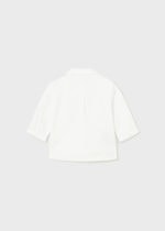 Mayoral Βρεφικό Πουκαμισο μακρυμάνικο και παπιγιον για Αγόρι Εκρού 13-02165-097 - Image 2