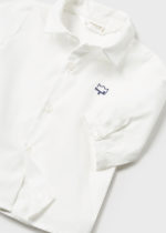 Mayoral Βρεφικό Πουκαμισο μακρυμάνικο και παπιγιον για Αγόρι Εκρού 13-02165-097 - Image 3