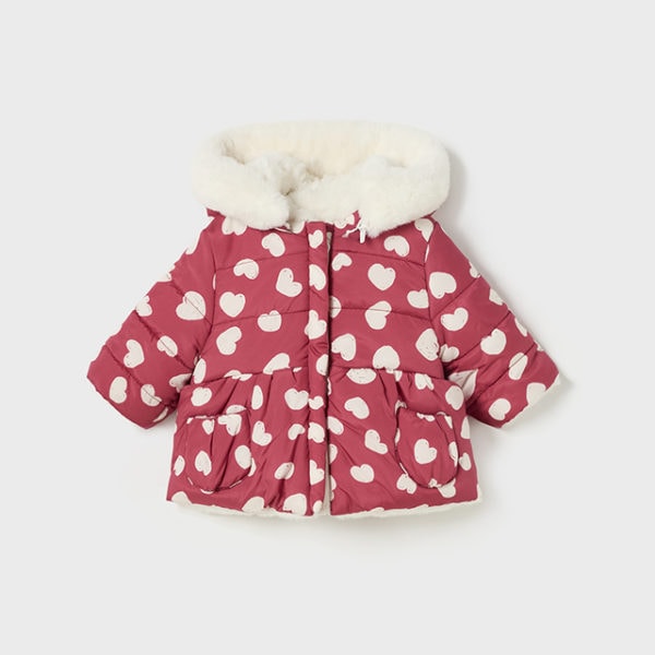 Mayoral Βρεφικό Mπουφάν διπλης οψεως  για Κορίτσι Μπορντώ 13-02407-089