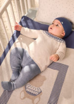 Mayoral Βρεφικό Σετ Φορμάκι κλειστό πέλμα πλεκτό για Αγόρι Μπλε 13-02509-041 - Image 4