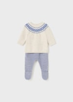 Mayoral Βρεφικό Σετ Φορμάκι κλειστό πέλμα πλεκτό για Αγόρι Μπλε 13-02509-041