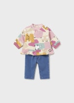 Mayoral Βρεφικό Σετ τζιν παντελόνι  για Κορίτσι Πολύχρωμο 13-02598-036