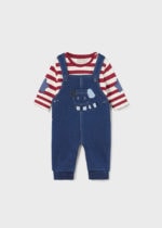 Mayoral Βρεφικό Σετ Σαλοπέτα φουτερ γουνινη  για Αγόρι Κόκκινο 13-02678-093