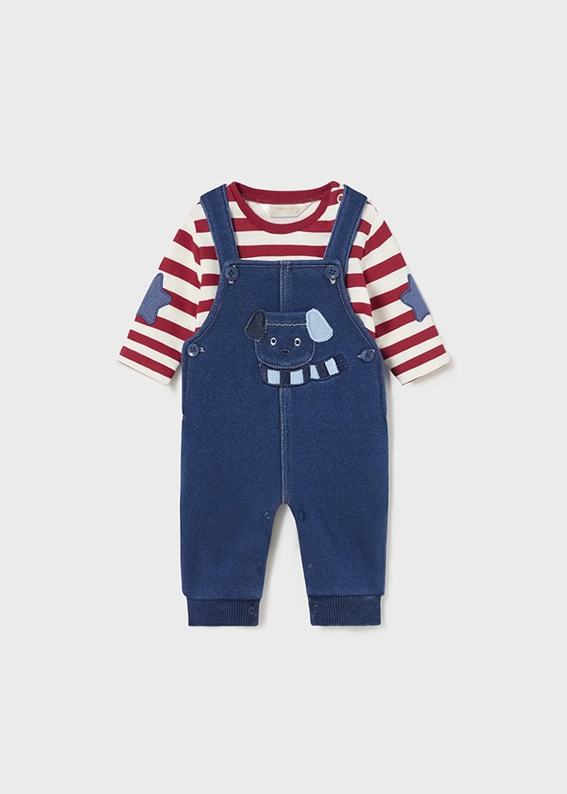 13-02678-093-L-4 Mayoral Βρεφικό Σετ Σαλοπέτα φουτερ γουνινη για Αγόρι Κόκκινο 13-02678-093 - Image 1