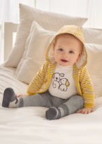 Mayoral Βρεφικό Σετ Φόρμα 3 τεμαχια μπλουζακι για Αγόρι Κίτρινο 13-02686-025 - Image 4