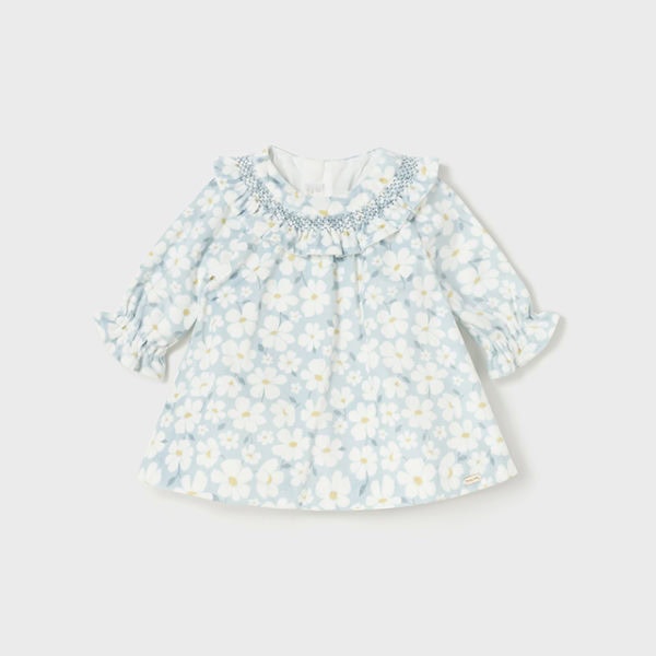 Mayoral Βρεφικό Φόρεμα βελούδινο  για Κορίτσι Μπλε 13-02840-037