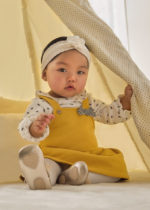 Mayoral Βρεφικό Φορμάκι Φούστα  για Κορίτσι Κίτρινο 13-02852-065 - Image 4