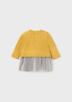 Mayoral Βρεφικό Φόρεμα Πλεκτό  για Κορίτσι Κίτρινο 13-02865-038 – Bild 2