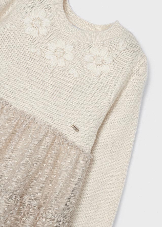 13-04912-059-L-6 Mayoral Παιδικό Φόρεμα για Κορίτσι Εκρού 13-04912-059 - Image 3