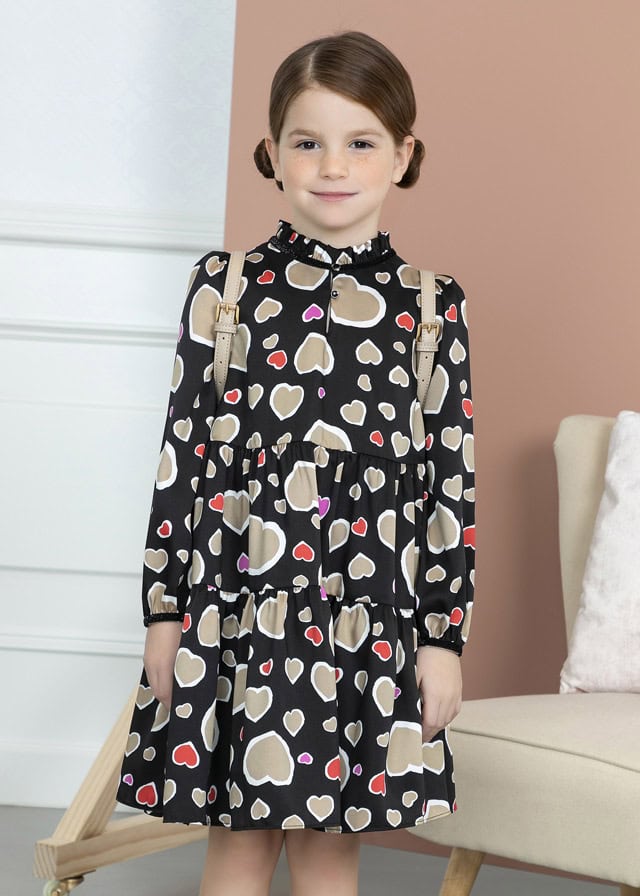 13-05539-008-L-1 Abel & Lula Παιδικό Φόρεμα για Κορίτσι Μαύρο 13-05539-008 - Image 1